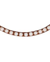 Acavallo Browband Calfskin & Pearls #colour_cognac-white