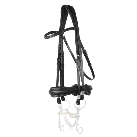 Stubben Switch with Slide/Lock Snaffle Bridle #colour_black-black