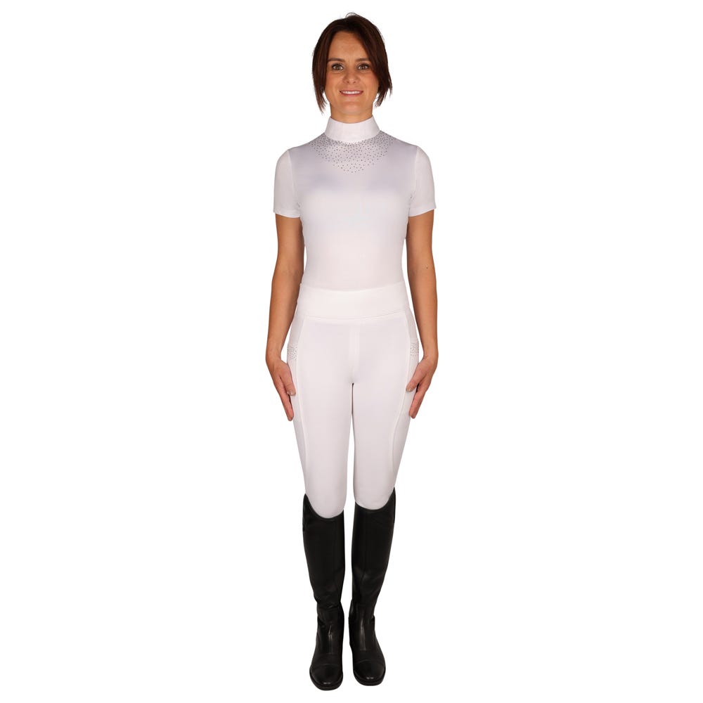 Hy Equestrian Roka Regal Riding Tights #colour_white