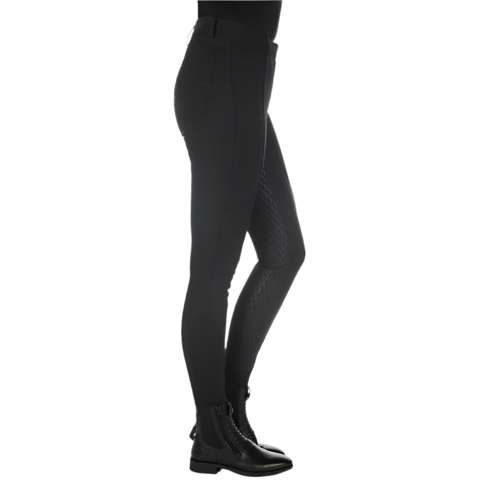 HKM Children's Silicone Full Seat Riding Breeches -Amalfi- #colour_black