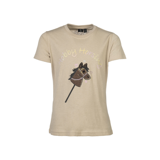 HKM Children's T-shirt -Hobby Horsing Rainbow- #colour_beige