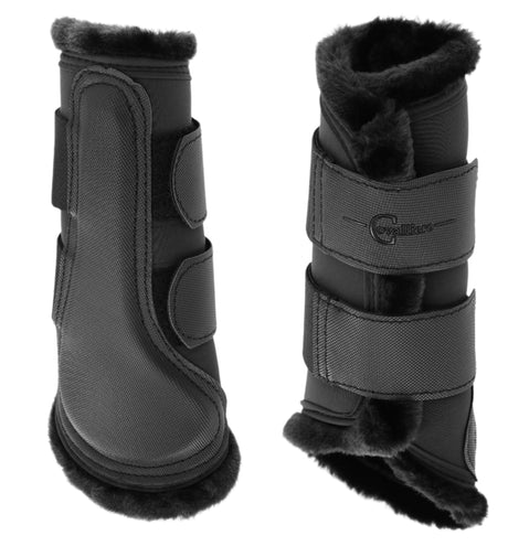 Covalliero Fleeced Lined Brushing Boots #colour_black