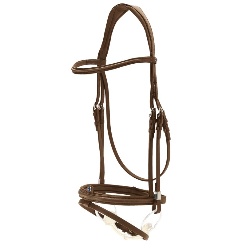 Stubben 2700 Pro-Jump Combined Noseband Snaffle Bridle #colour_ebony-ebony 