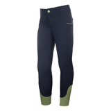 HKM Children's Silicone Full Seat Riding Breeches -Claire- #colour_deep-blue