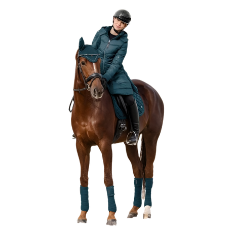 E.L.T Oslo Ladies Light Weight Coat #colour_petrol-blue