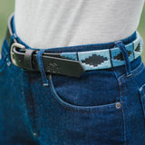 E.L.T Gemma Polo Belt #colour_black-chalk-blue