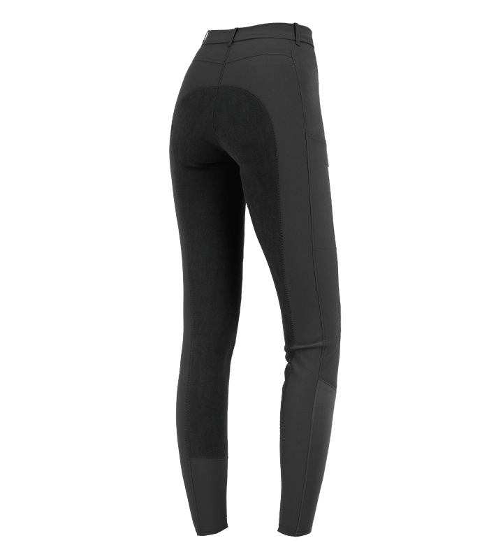 E.L.T Micro Sport Ladies Riding Breeches #colour_asphalt-black