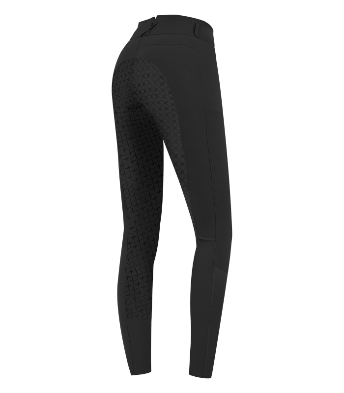 E.L.T Micro Ladies Sport Silicone High Waist Riding Breeches #colour_black