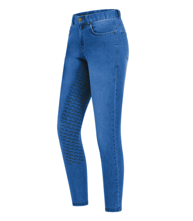 E.L.T Ladies Luna Jeans Breeches #colour_jeans-blue