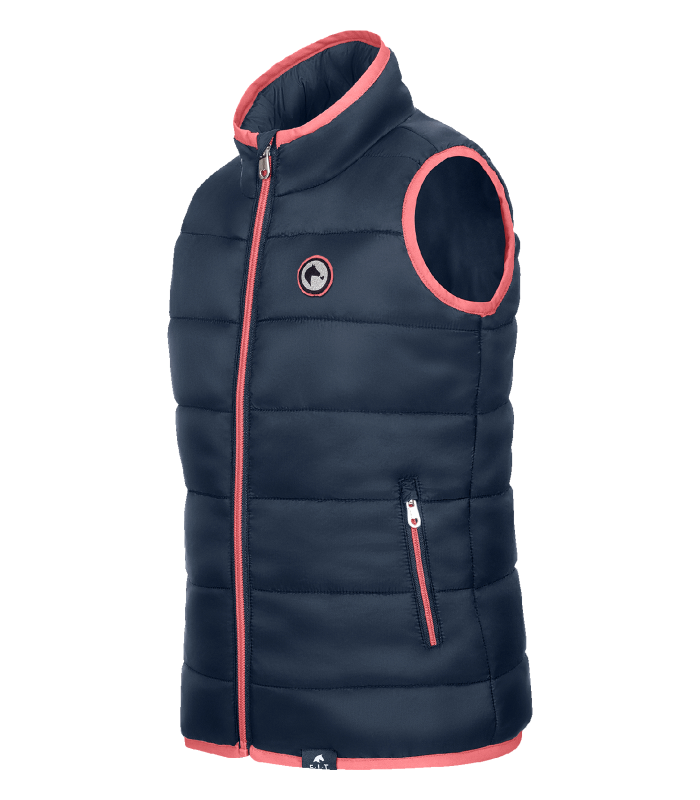 E.L.T Lucky Lou Children's Quilted Vest #colour_night-blue