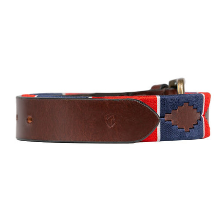 Hy Equestrian Polo Belt #colour_red-navy-white