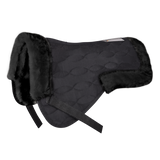 Waldhausen Half Saddle Pad with Synthetic Lambskin #colour_black-black