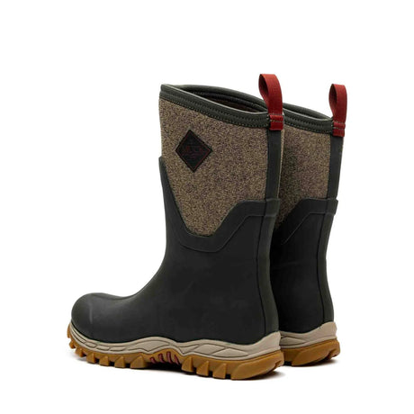 Muck Boots Women Arctic Sport II Mid Wellington #colour_olive-herringbone