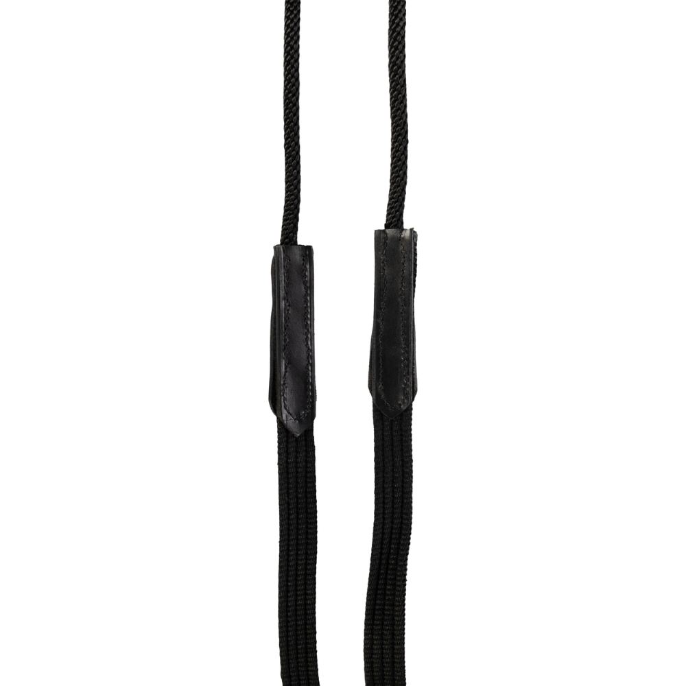 HKM Long Reins -Slim- #colour_black