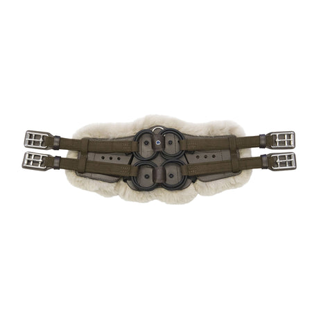 Stubben Equi-Soft® Saddle Girth with Cover - Ebony #colour_lambskin-beige-brown