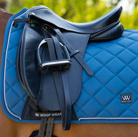 Woof Wear Vision Aura Dressage Saddle Pad #colour_petrol-blue