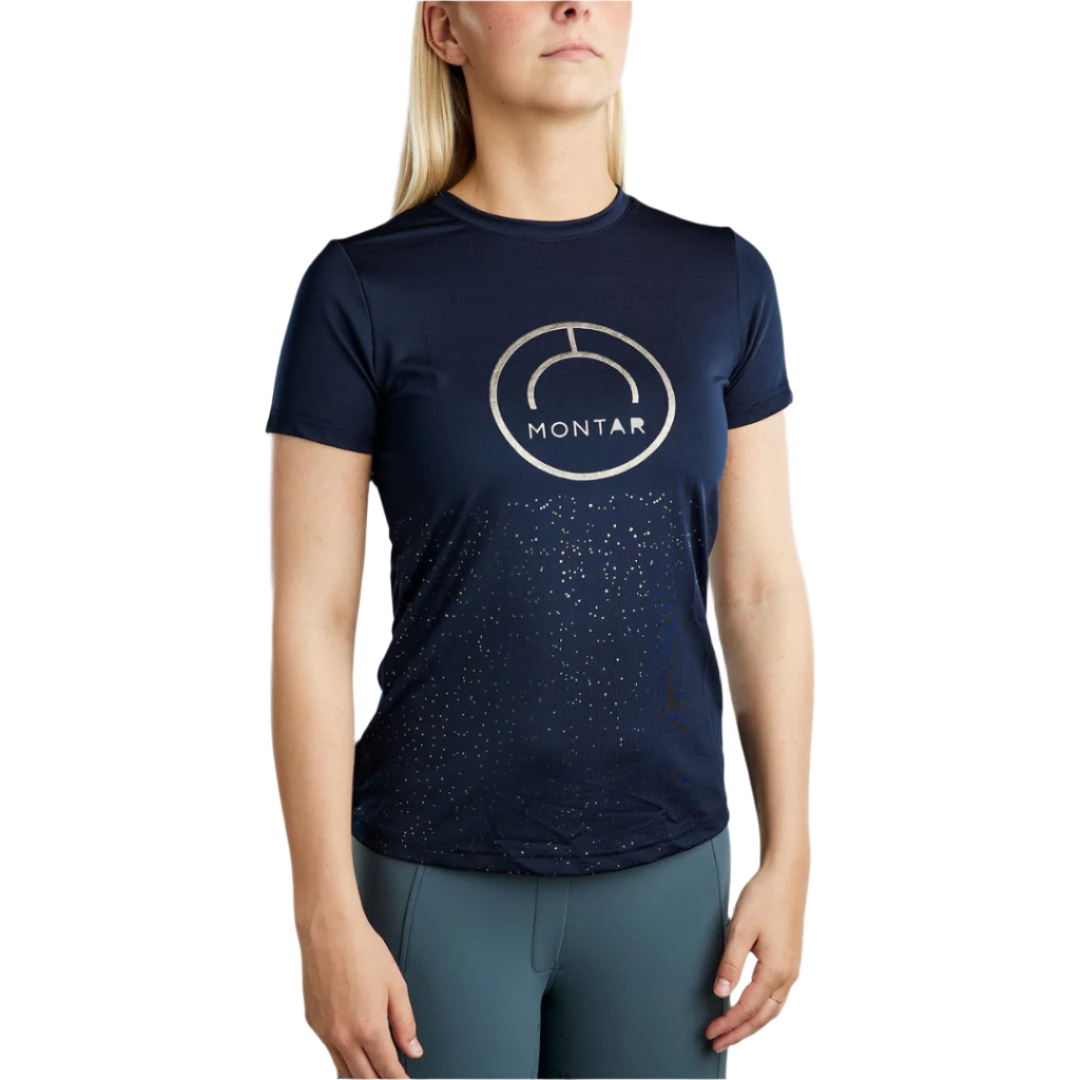 Montar MoSille with Gun Metal Logo T-Shirt #colour_navy