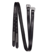 STAR Stirrup Leathers with Crystals #colour_black