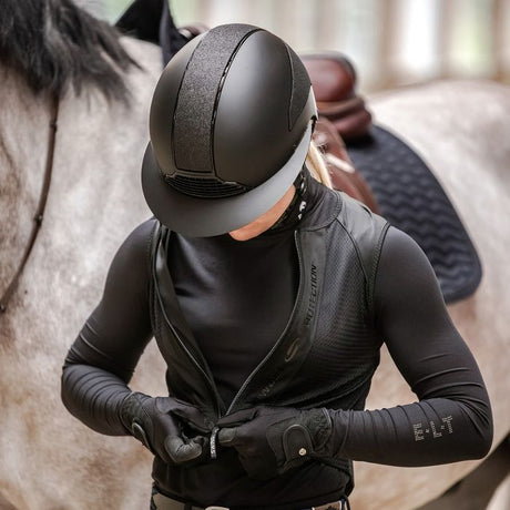 SWING H24 Lady Shine Riding Hat #colour_black-matt
