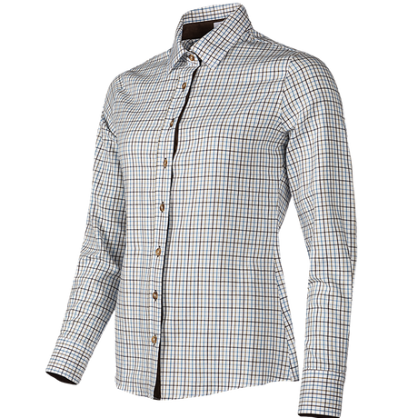 Baleno Nina Ladies Classic Blouse With a Modern Touch #colour_check-sand-blue