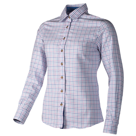 Baleno Nina Ladies Classic Blouse With a Modern Touch #colour_check-pink-blue
