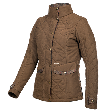 Baleno Halifax Fashionable Quilted Ladies Jacket #colour_earth-brown