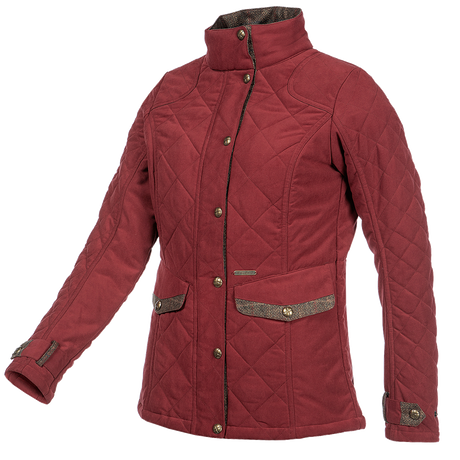 Baleno Halifax Fashionable Quilted Ladies Jacket #colour_burgundy