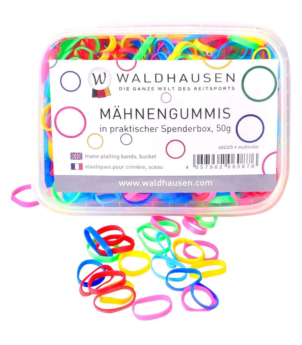 Waldhausen Rubber Plaiting Bands with Box #colour_multicolour