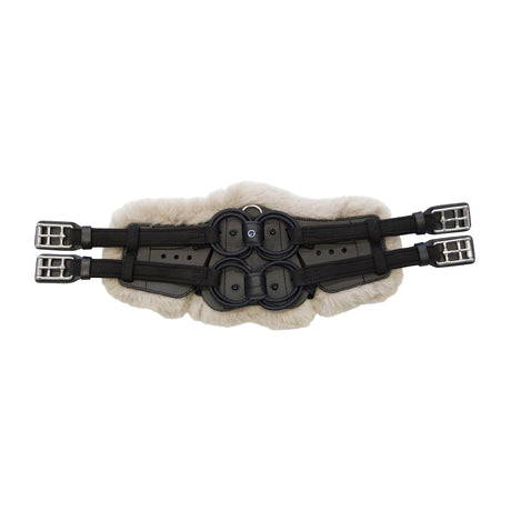 Stubben Equi-Soft® Short Saddle Girth with Cover - Black #colour_lambskin-beige-brown
