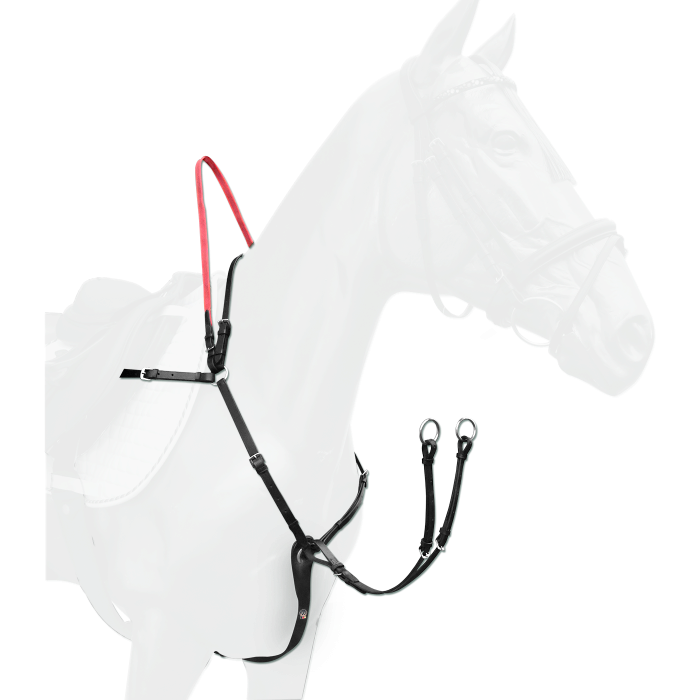 Waldhausen Breastplate with Safety Rein #colour_black