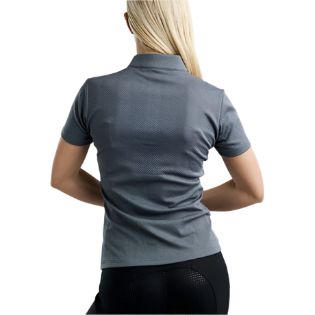 Montar MoCilia Refined Short Sleeved Jacquard Training Shirt #colour_dark-slate