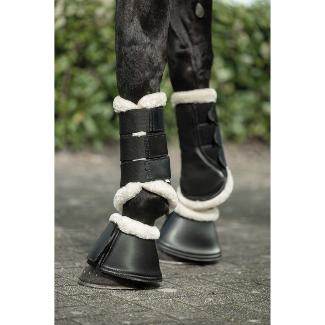 HKM Over Reach Boots -Shiny Fur- #colour_black