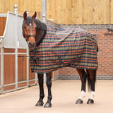 Shires Tempest Plus Lite Stable Rug #colour_green-tartan