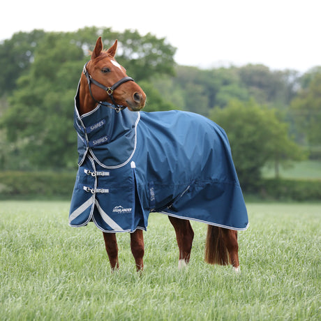 Shires Highlander Original 50g Turnout Rug & Neck #colour_ocean