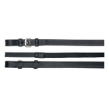 Waldhausen Rubber-Leather Reins without Bars #colour_black