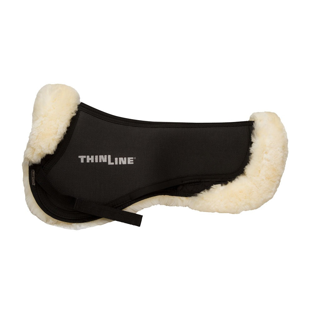 ThinLine Sheepskin Comfort Half Pad #colour_black-natural