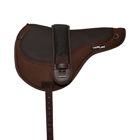 ThinLine Comfort Bareback Saddle Pad With Girth #colour_brown