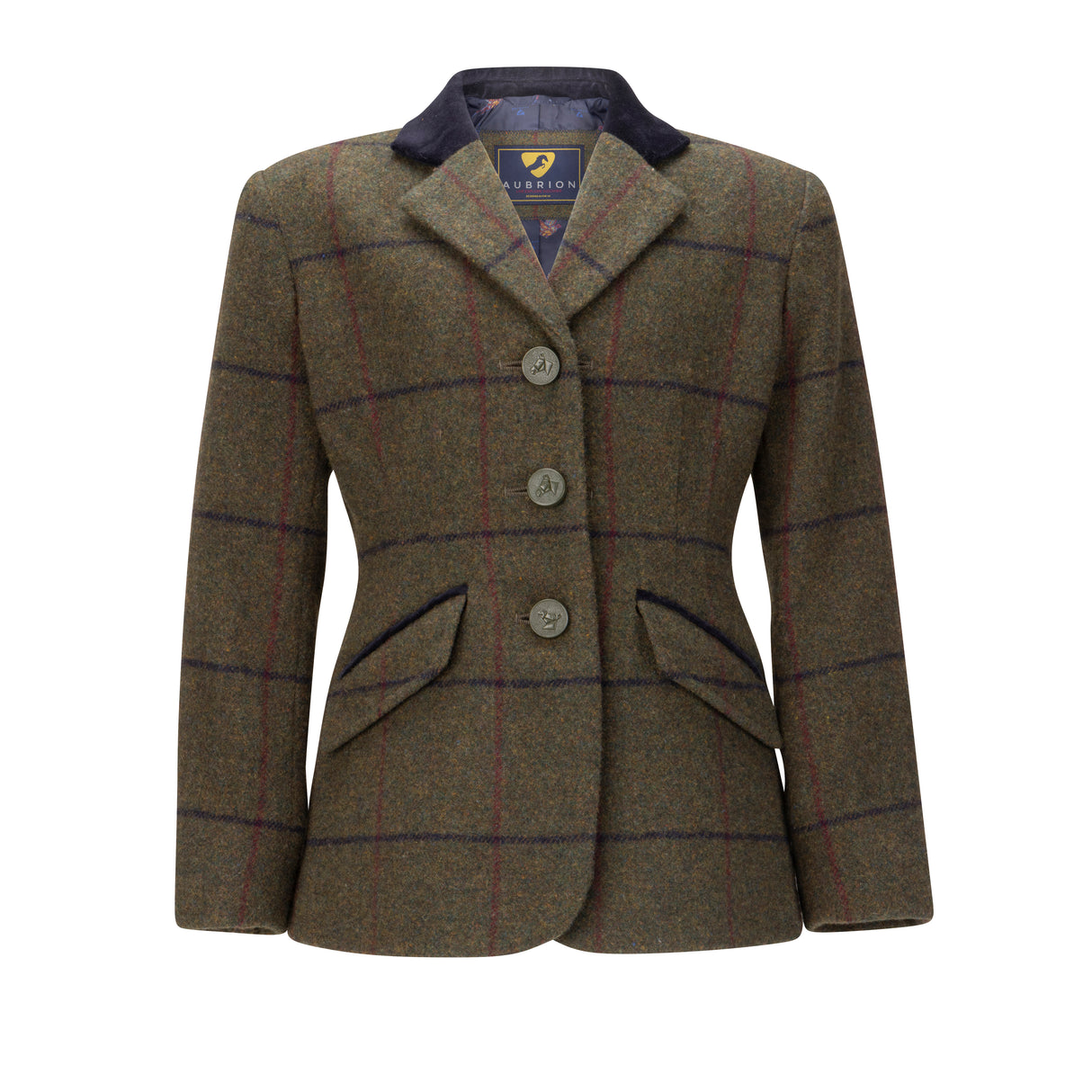 Shires Aubrion Saratoga Children's Jacket #colour_spruce-green-check