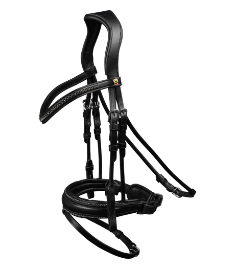 Waldhausen S-Line Snaffle Bridle Glamour #colour_black