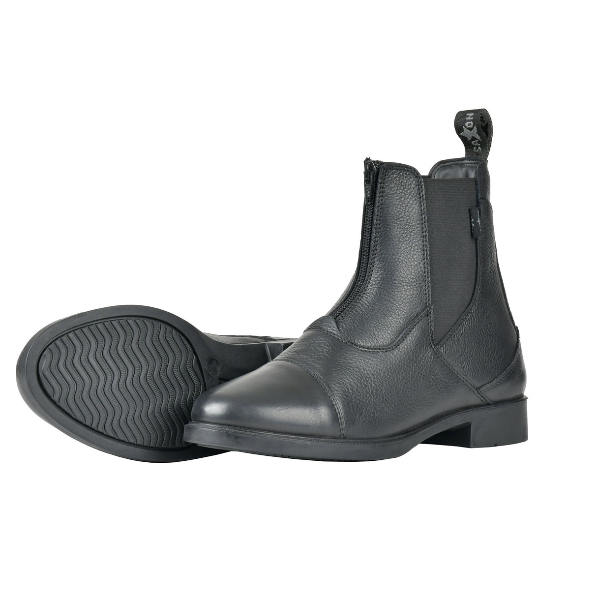 Saxon Allyn Zip Children's Paddock Boots #colour_black