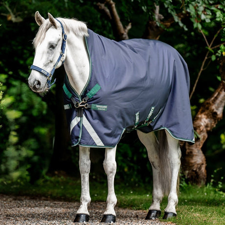 Horseware Ireland Rambo Wug Turnout 200g #colour_navy-hunter-green-silver