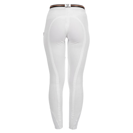Equestro Selene Model Woman Breeches In Stretch Cotton #colour_white