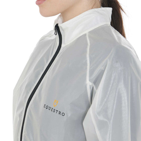 Equestro Windproof And Water-Repellent Unisex Overcoat #colour_white