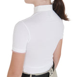 Equestro Girls' Slim Fit Breathable Competition Polo Shirt
