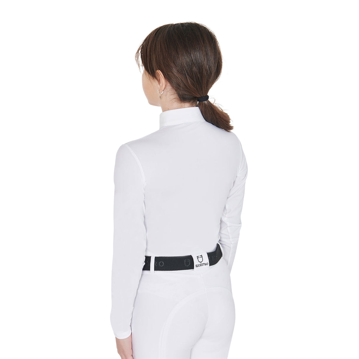 Equestro Girls' Slim Fit Anti-Uv Competition Polo Shirt