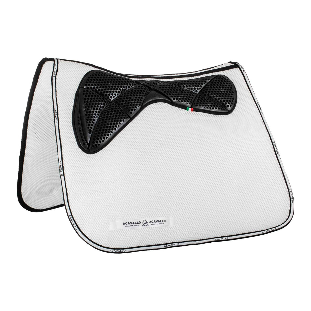 Acavallo Saddle Pad DS CW-3Ds Memory Foam 3D Spacer Gel Grip #colour_white