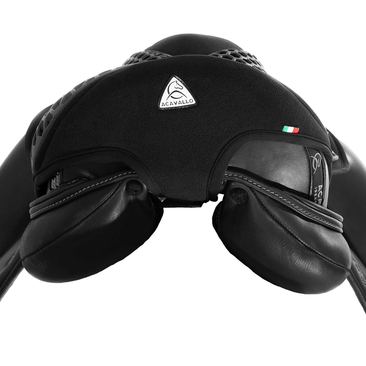 Acavallo Ortho-Coccyx Seat Saver Dressage Hexagonal Gel-Out Dri-Lex 20mm #colour_black
