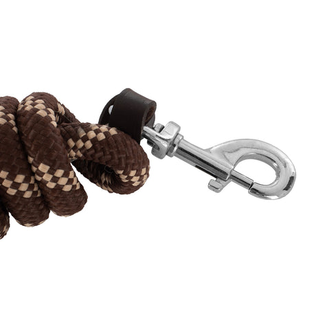 Braided lead rope leather ends