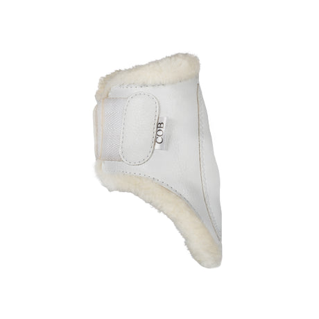 Jumping fetlock boots faux sheepskin & hook-and-loop closure