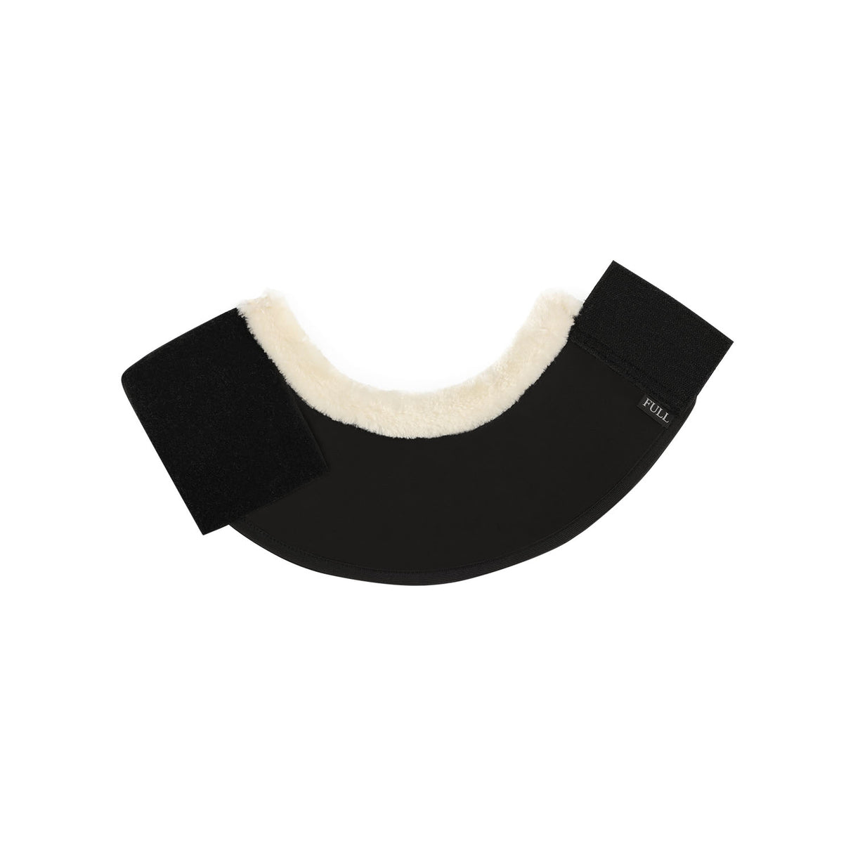 Acavallo Eco-Leather Bell Boots Faux Sheepskin & Hook-And-Loop Closure #colour_black
